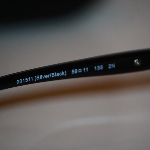 COACH 901511 Silver & Black Sunglasses Frame & Case NEW Style # HC7060 (L952) - Picture 4 of 6